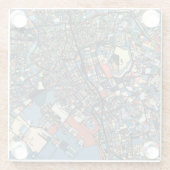 東京カラフルな地図 ガラスコースター (裏面)