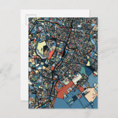 東京カラフルの地図 ポストカード (正面/裏面)