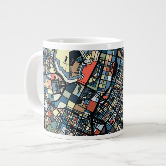 東京カラフル地図 ジャンボコーヒーマグカップ (正面左)