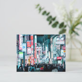 東京カラフル市夜のポスター ポストカード (スタンド正面)