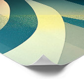 東京キュービストライト – 幾何モダン的な街並み ポスター (角)