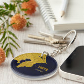 東京ゴールデンマップアクリルキーチェーン キーホルダー (正面右)