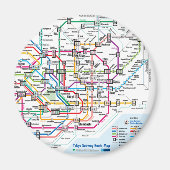 東京サブウェイマップ冷蔵庫用マグネット マグネット (正面)