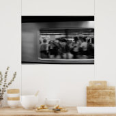 東京サブウェイ – モノクロ写真 ポスター (キッチン)