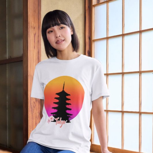 東京サンセットパゴダバケーション Tシャツ
