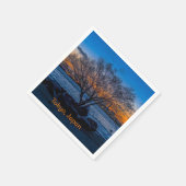 東京サンセット芸術的写真 スタンダードカクテルナプキン (角)