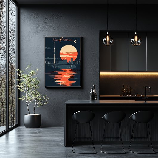 東京サンセット – アーバンスカイラインシルエット ポスター