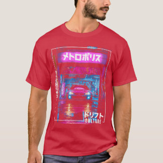 東京シティ レトロシンセウェーブ レース 日本 東京 Tシャツ