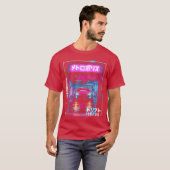 東京シティ レトロシンセウェーブ レース 日本 東京 Tシャツ (正面フル)