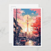 東京ジャパンアートトラベルプレイスイラストレーション ポストカード (正面/裏面)