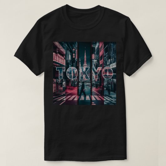 東京ジャパンアーバン通りスタイル Tシャツ (デザイン正面)