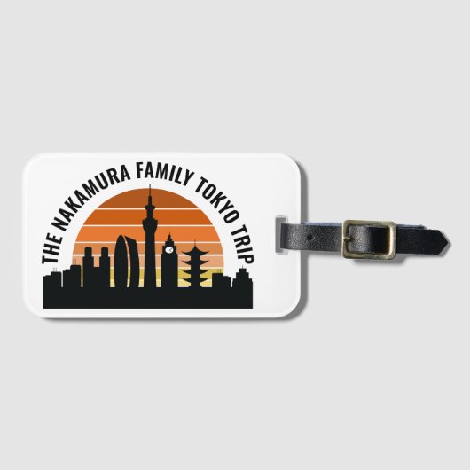 東京ジャパンサンセットカスタム休暇 ラゲッジタグ (正面横)