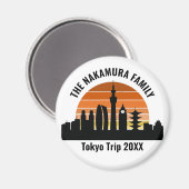 東京ジャパンサンセットバカパーソナライズされたンス マグネット (正面/裏面)