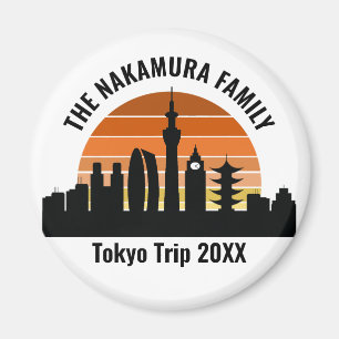 東京ジャパンサンセットバカパーソナライズされたンス マグネット