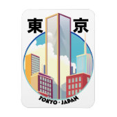 東京ジャパンシティスケープのロゴ マグネット (縦)