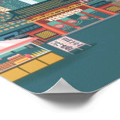 東京ジャパンヴィンテージ有名観光地 ポスター (角)