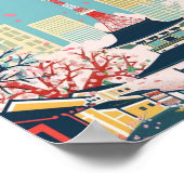 東京ジャパンヴィンテージ有名観光地 ポスター (角)