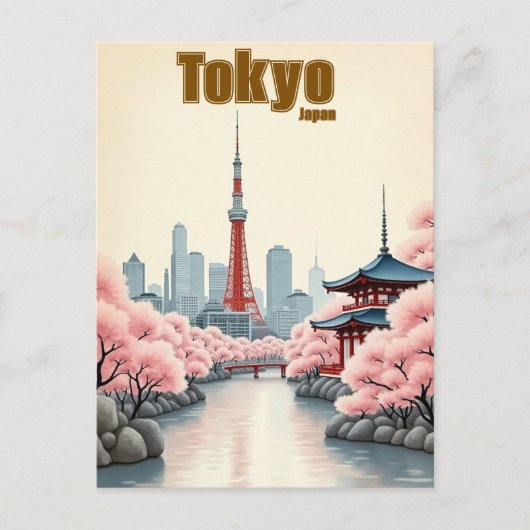 東京ジャパンヴィンテージ有名観光地 ポストカード