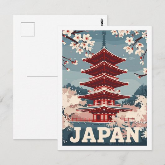 東京ジャパンヴィンテージ有名観光地 ポストカード (正面/裏面)