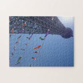 東京スカイツリータワー日本と鯉のぼり旗 ジグソーパズル (横)