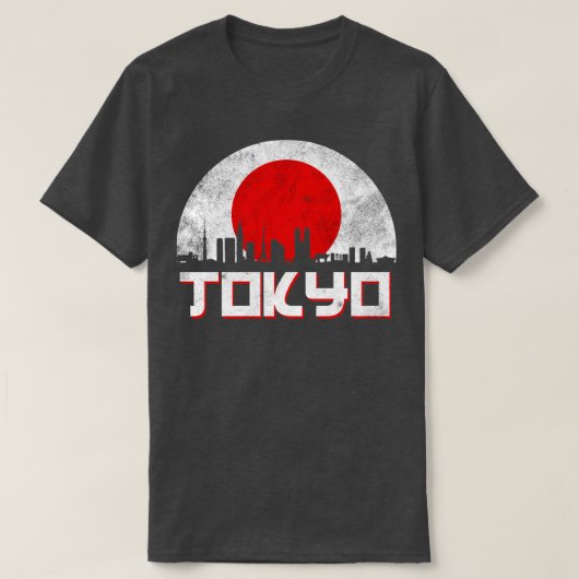 東京スカイライン日本国旗 Tシャツ (デザイン正面)