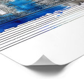 東京スカイライン – 水彩東京スカイライン ポスター (角)