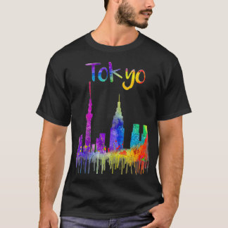 東京スカイラ絵画インの日本ビジター日本のラブ Tシャツ