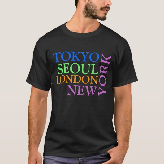 東京ソウルロンドンニューヨークTシャツ Tシャツ (正面)