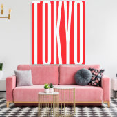 東京タイポグラフィクールデザインミニマル都市アート キャンバスプリント (インサイチュ (リビング))