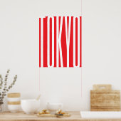 東京タイポグラフィクールデザインミニマル都市アート ポスター (キッチン)