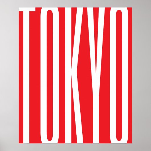 東京タイポグラフィクールデザインミニマル都市アート ポスター (正面)
