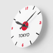 東京タイムゾーンミニマリスト ラウンド壁時計 (傾斜)