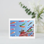 東京タワーでのコイのぼり（鯉のぼり） ポストカード (スタンド正面)