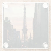 東京タワーサンライズ東京タワー日の出 ガラスコースター (裏面)