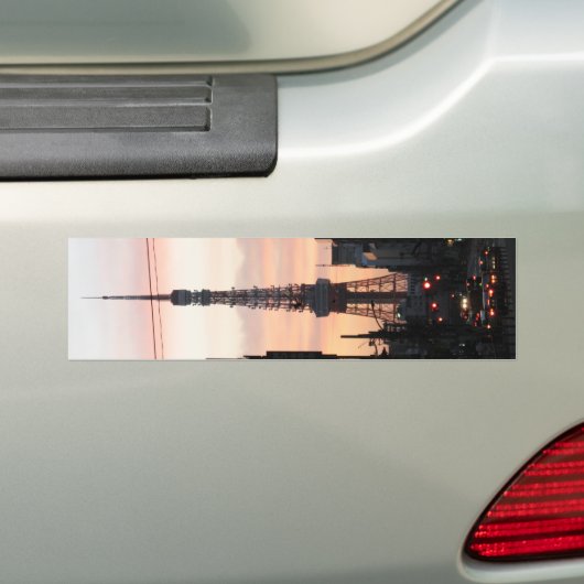 東京タワーサンライズ東京タワー日の出 バンパーステッカー (車上)