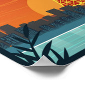 東京タワー日本の旅行レトロギフト ポスター (角)