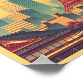 東京タワー日本の旅行ヴィンテージギフト ポスター (角)