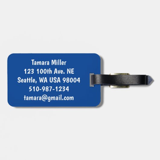 東京タワー ラゲッジタグ (裏面横)