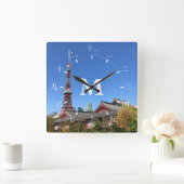 東京タワー・増上寺 スクエア壁時計 (ホーム)