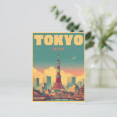 東京タワー 日本 旅行 ヴィンテージ ギフト ポストカード (スタンド正面)