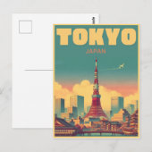 東京タワー 日本 旅行 ヴィンテージ ギフト ポストカード (正面/裏面)