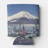 東京タワー:超現実的な富士デコール。 缶クーラー (裏面)