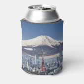 東京タワー:超現実的な富士デコール。 缶クーラー (缶裏面)