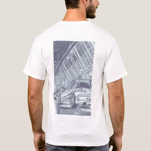 東京ドリフト手描き Tシャツ (裏面)