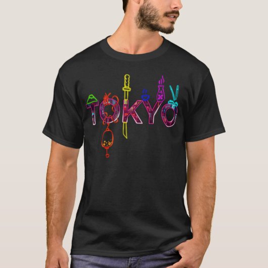 東京ネオンロゴ Tシャツ (正面)