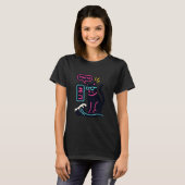 東京ネコ: ネオンの猫のビブス Tシャツ (正面フル)