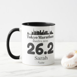 東京パーソナライズされたマラソンフィニッシャ、東京26.2 マグカップ