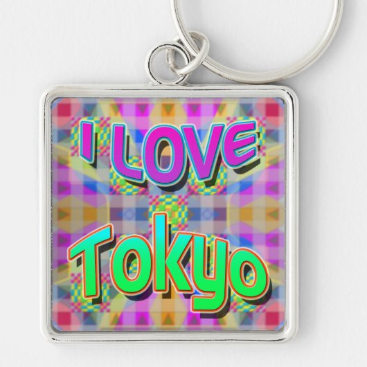 東京フェスティバル1 "I LOVE Tokyo"キーチェーン キーホルダー (正面)