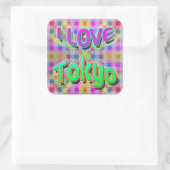 東京フェスティバル1 「I LOVE Tokyo」ステッカー スクエアシール (バッグ)