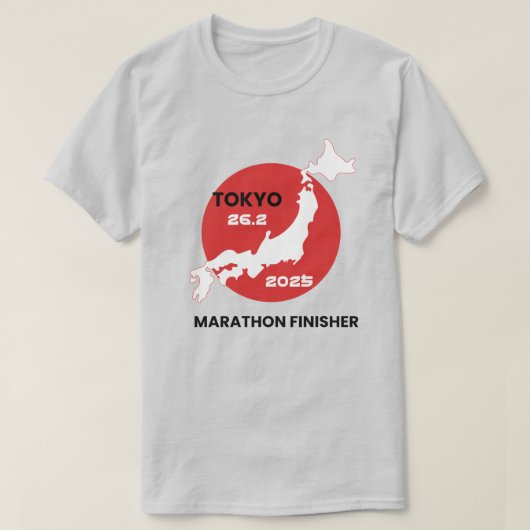 東京マラソンフィニッシャ2025東京ランナーギフト Tシャツ (デザイン正面)